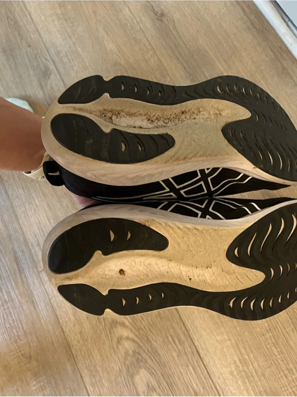 ASICS women’s Black and White Athletic Running Shoes